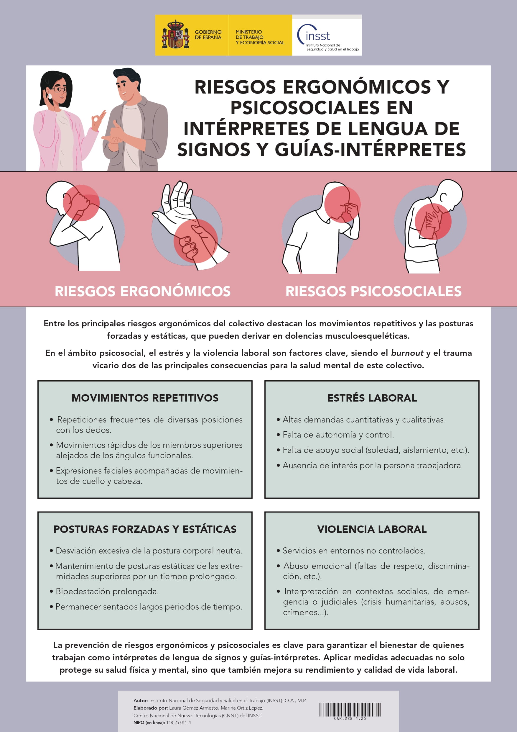 Imagen noticia Riesgos ergonomicos y psicosociales en interpretes de lengua de signos y guias interpretes 2025