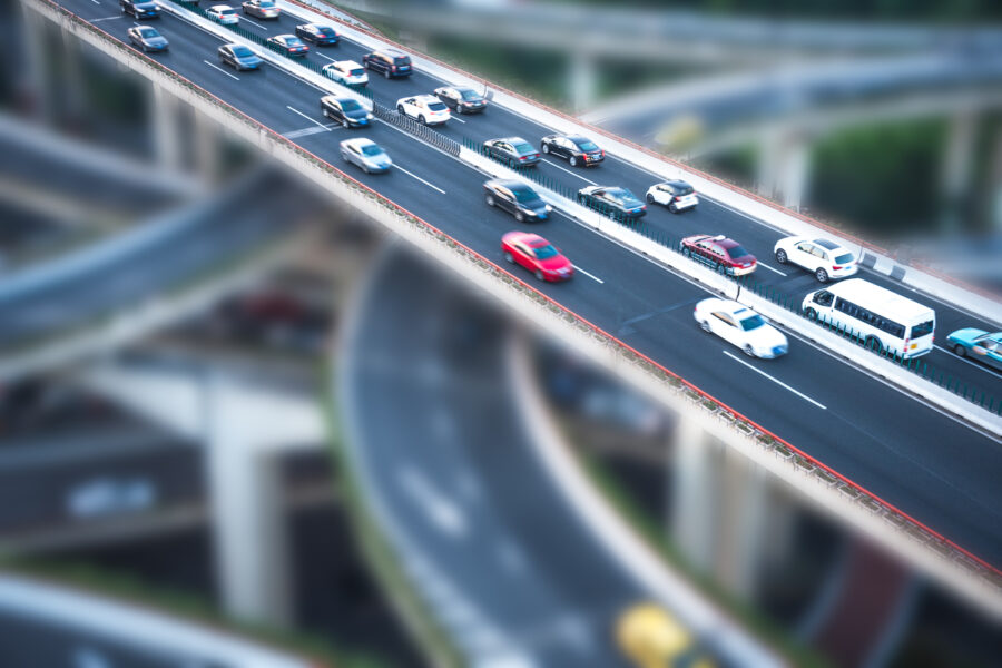 Aerial View of Shanghai overpass.